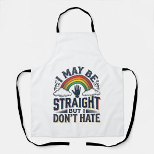 Straight Ally Stolz Regenbogen Vintage Vektor Desi Schürze