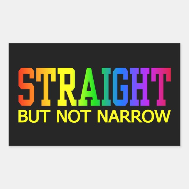 STRAIGHT-Aufkleber Rechteckiger Aufkleber (Vorderseite)