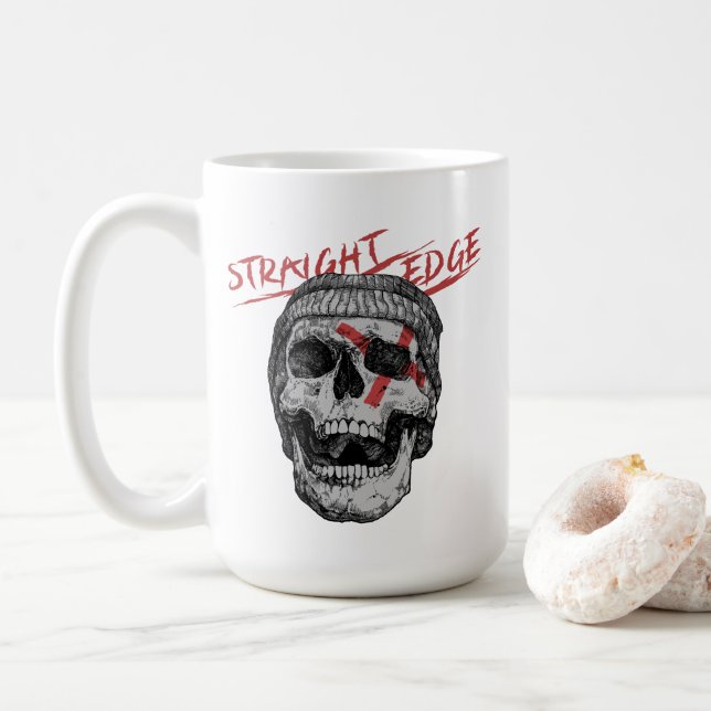 Straight Edge Skull Kaffeetasse (Mit Donut)