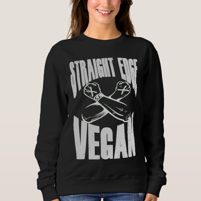 Straight Edge Vegan Anti Drug Punk Sweatshirt (Vorderseite)