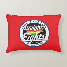 Straight Eights/LCCI Throw Kissen (rot)