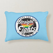 Straight Eights/LCCI Throw Pillow (Light Blue)