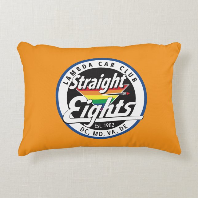 Straight Eights/LCCI Throw Pillow (Orange) Dekokissen (Vorderseite)
