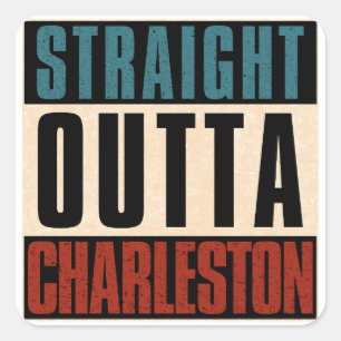 Straight Outight Charleston South Carolina SC Quadratischer Aufkleber