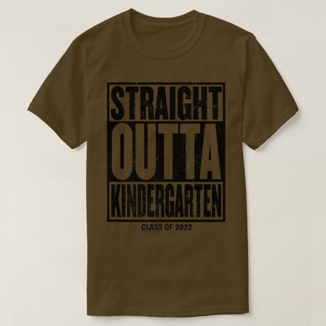 Straight Outight Kindergarten Abschluss Gift Grad  T-Shirt (Design vorne)