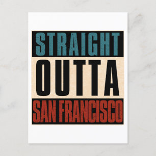 Straight Outight San Francisco California USA Feiertagspostkarte
