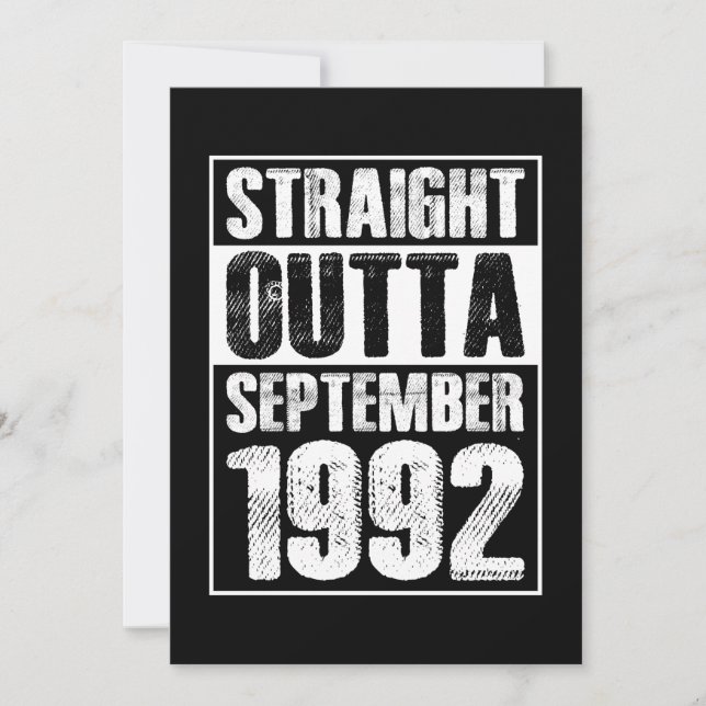 Straight Outta 1992 29. Geburtstag Einladung (Vorderseite)
