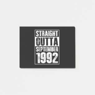 Straight Outta 1992 29. Geburtstag Post-it Klebezettel