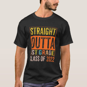 Straight Outta 1st Grade Kids Boys 2022 Graduation T-Shirt