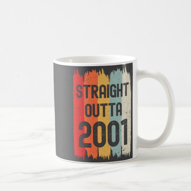 Straight Outta 2001 Funny Retro Birthday Awesome S Kaffeetasse (Rechts)