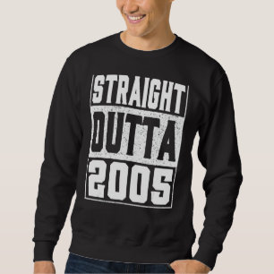 Straight Outta 2005 17th Birthday Men & Women Vin Sweatshirt
