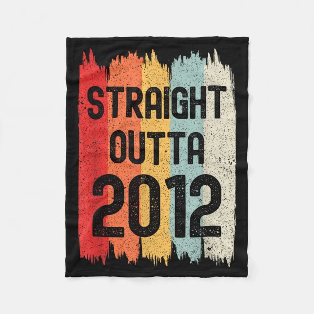 Straight Outta 2012 Lustiger Retro-Geburtstag Awes Fleecedecke (Vorderseite)