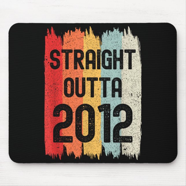 Straight Outta 2012 Lustiger Retro-Geburtstag Awes Mousepad (Vorne)