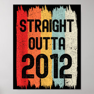 Straight Outta 2012 Lustiger Retro-Geburtstag Awes Poster