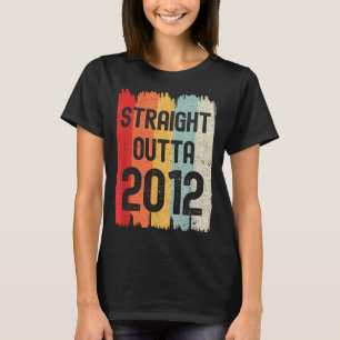Straight Outta 2012 Lustiger Retro-Geburtstag Awes T-Shirt