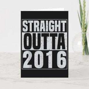 Straight Outta 2016 Clic Jahre Vintage Geburt Von Karte