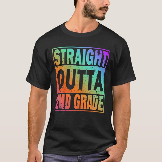 Straight Outta 2Nd Grad 2Nd Grade Great Graduatio T-Shirt (Vorderseite)