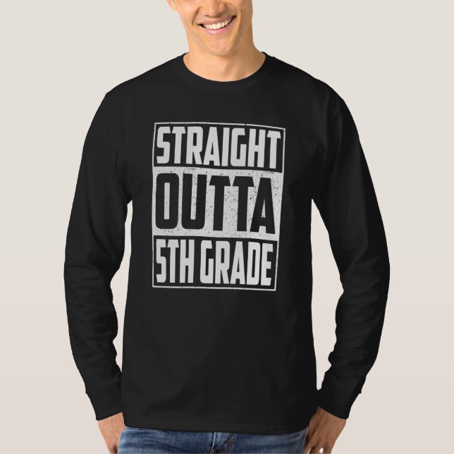 Straight Outta 5th Grade Graduation Kids Boys Fift T-Shirt (Vorderseite)