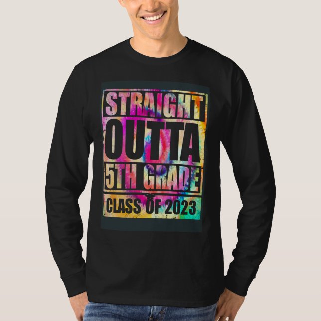 Straight Outta 5th Grade Great Graduation   1 T-Shirt (Vorderseite)