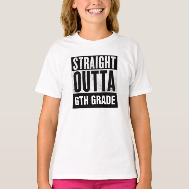 STRAIGHT OUTTA 6. GRAD T - Shirt (Vorderseite)