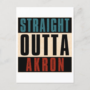 Straight Outta Akron Ohio OH Feiertagspostkarte
