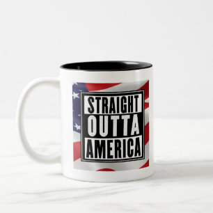 "Straight Outta America" Zweifarbige Tasse