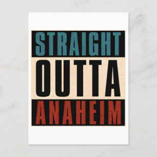 Straight Outta Anaheim California CA Postkarte