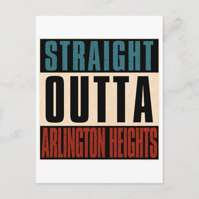 Straight Outta Arlington Heights Illinois IL Postkarte (Vorderseite)