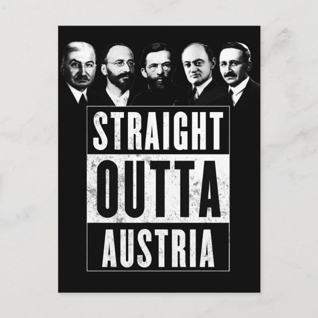 Straight Outta Austria Postkarte (Vorderseite)