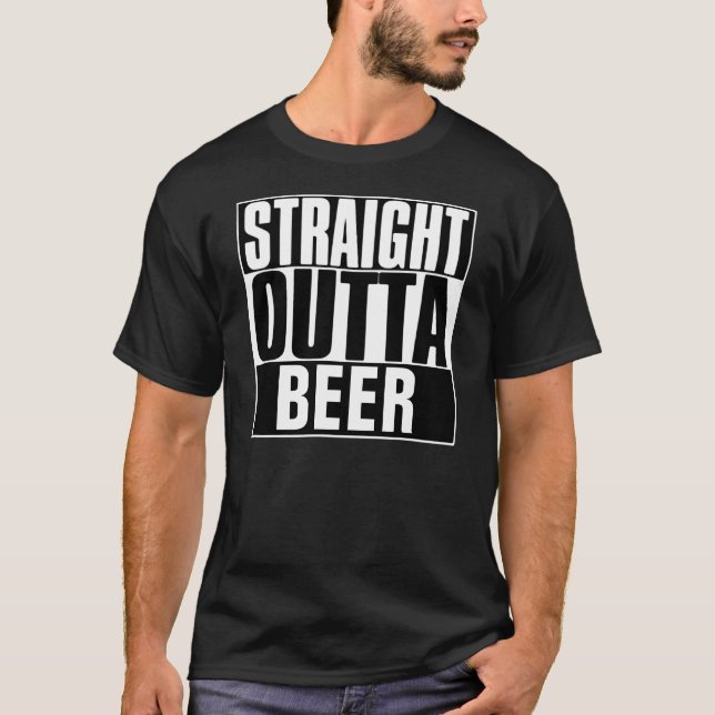STRAIGHT OUTTA BIER T - SHIRT (Vorderseite)