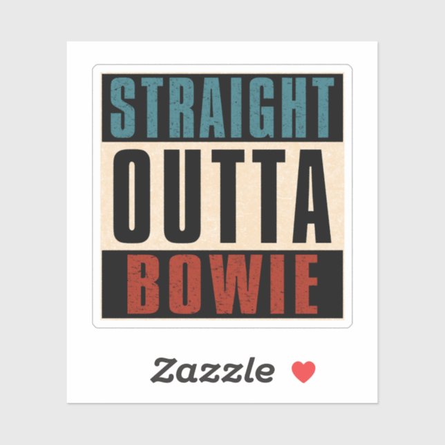 Straight Outta Bowie Maryland MD Aufkleber (Blatt)