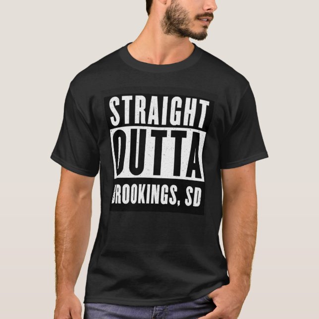 Straight Outta BROOKINGS  SOUTH DAKOTA Home V Neck T-Shirt (Vorderseite)