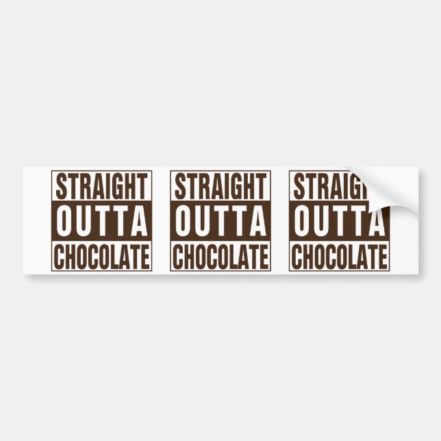 Straight Outta Brown Chocolate Autoaufkleber (Vorne)