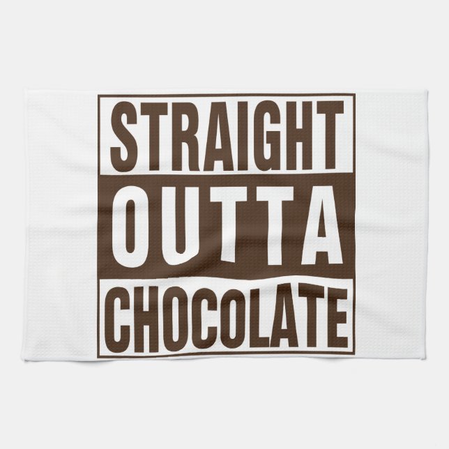 Straight Outta Brown Chocolate Geschirrtuch (Horizontal)