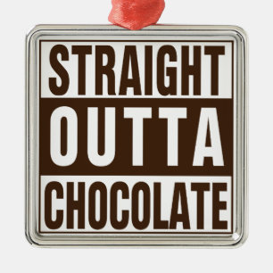 Straight Outta Brown Chocolate Silbernes Ornament