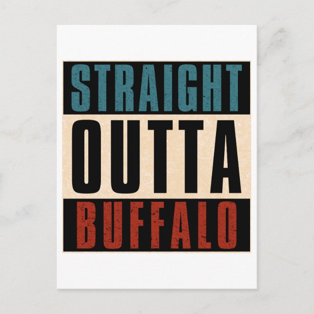 Straight Outta Buffalo New York NY Postkarte (Vorderseite)