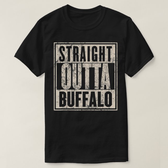 Straight Outta BUFFALO Retro Vintage  T-Shirt (Design vorne)
