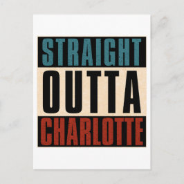 Straight Outta Charlotte North Carolina NC USA Postkarte