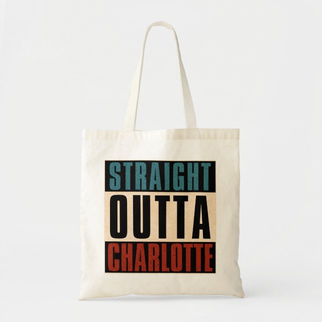 Straight Outta Charlotte North Carolina NC USA Tragetasche (Vorne)