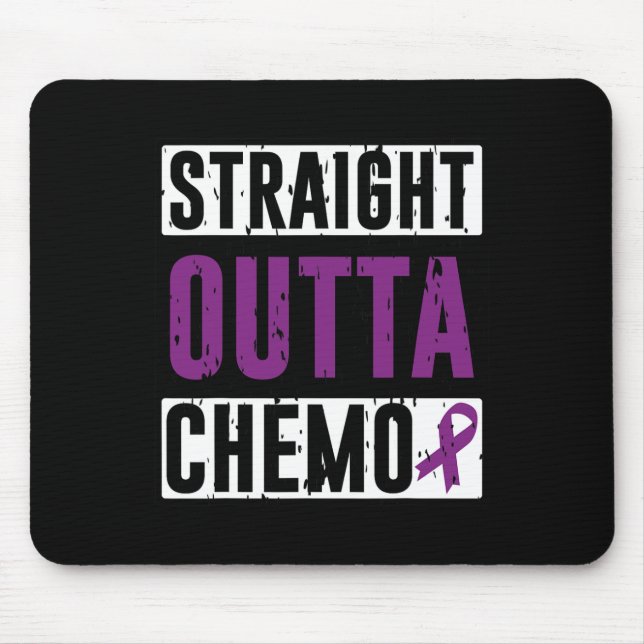 Straight Outta Chemo Bauchspeicheldrüsenkrebs Surv Mousepad (Vorne)