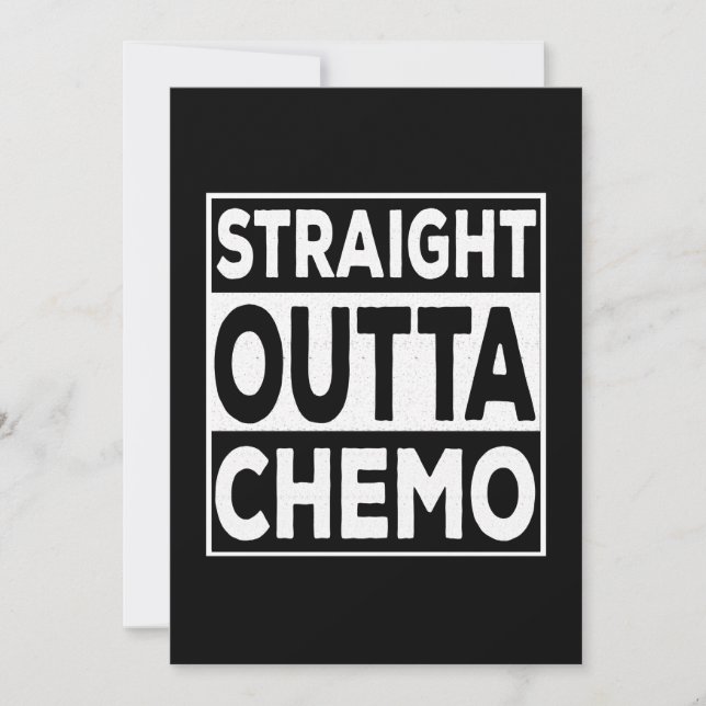 Straight Outta Chemo Einladung (Vorderseite)