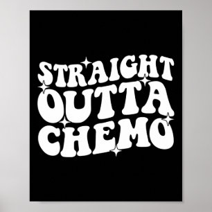 STRAIGHT OUTTA CHEMO Weltkrebstag Geschenkgutschei Poster