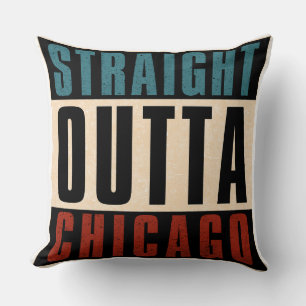 Straight Outta Chicago Illinois IL USA Kissen