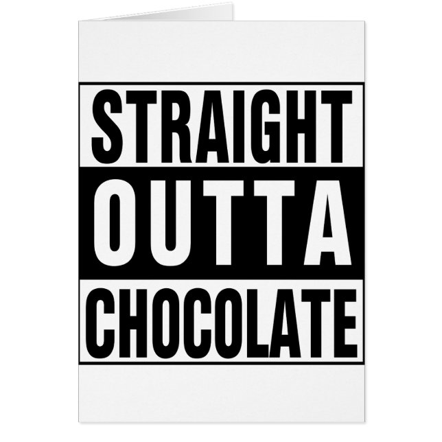 Straight Outta Chocolate (Vorne)