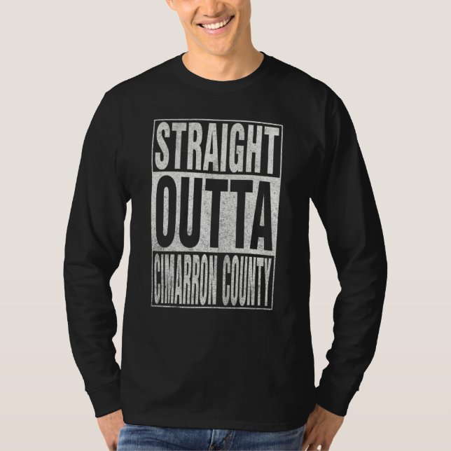 STRAIGHT OUTTA CIMARRON COUNTY Cool Home Quote T-Shirt (Vorderseite)