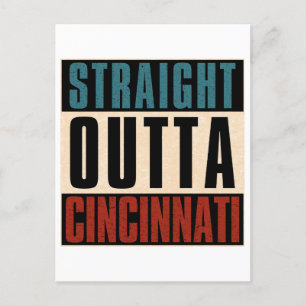 Straight Outta Cincinnati Ohio OH Postkarte