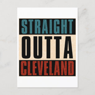 Straight Outta Cleveland Ohio OH Feiertagspostkarte