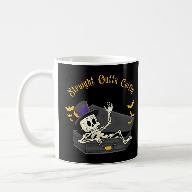 Straight Outta Coffin Kaffeetasse (Links)