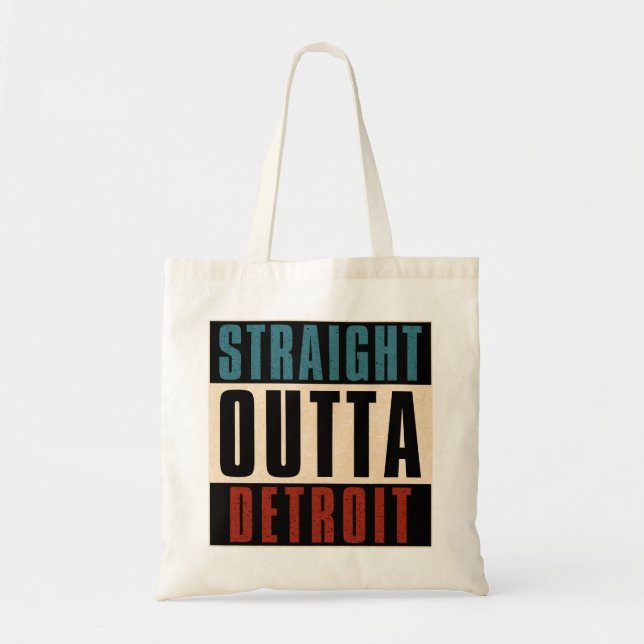 Straight Outta Detroit Michigan MI Tragetasche (Vorne)