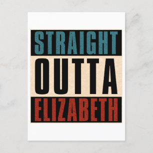 Straight Outta Elizabeth New Jersey NJ Postkarte